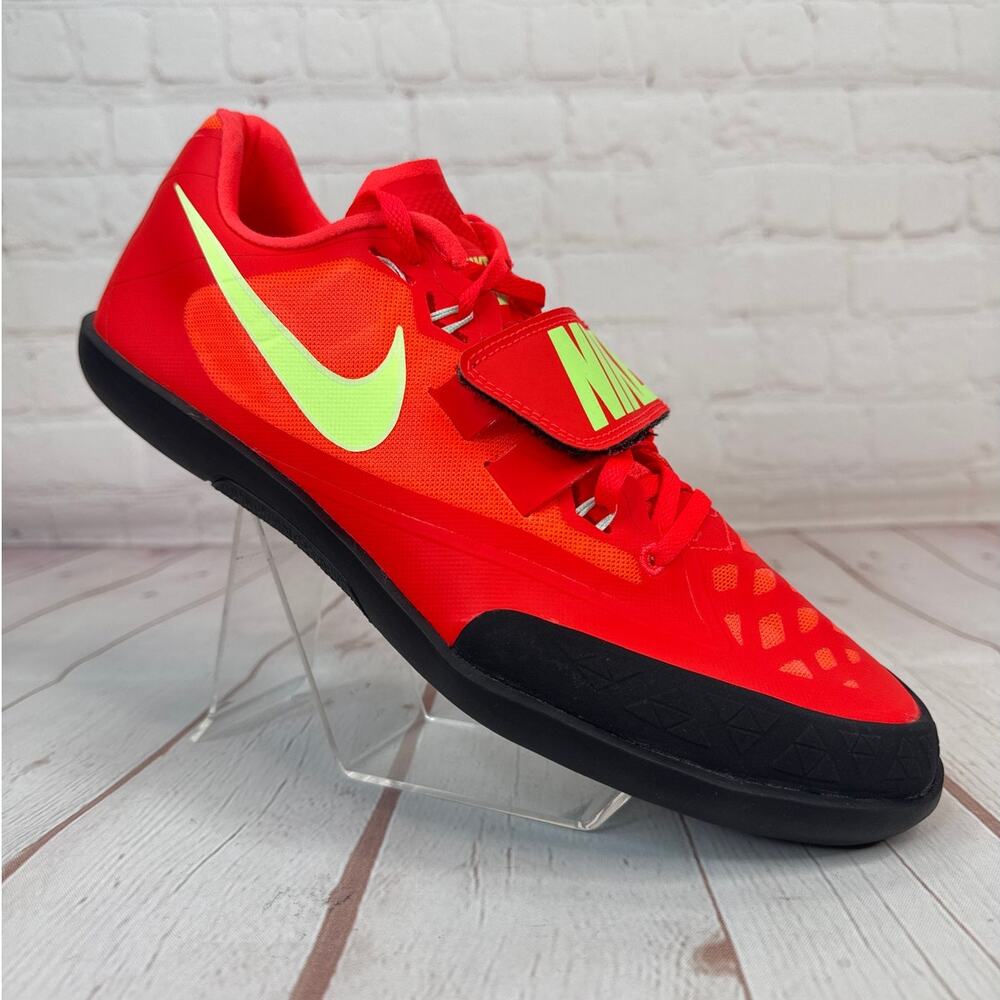 Nike Zoom SD 4 'Bright Crimson Lime Blast' Throwing Shoes Mens Sz 9 (HQ3487-600)